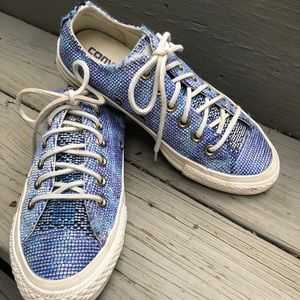 Rare CONVERSE Blue snake-print sneakers